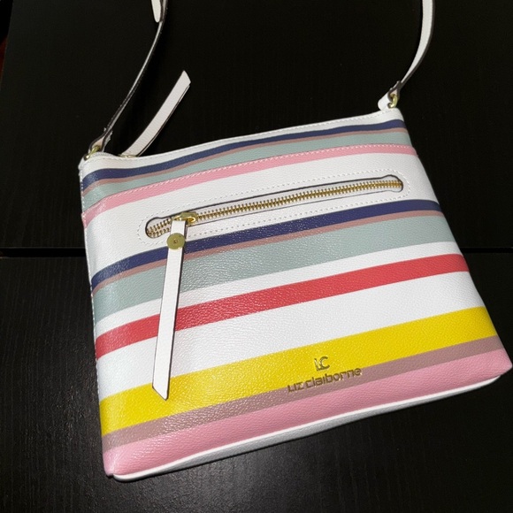 Liz Claiborne Handbags - Liz Clairborne Stripe Crossbody Bag